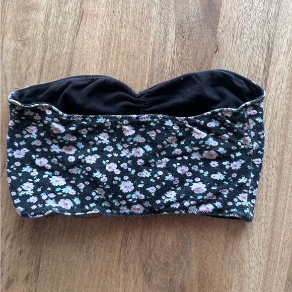 Reversible Bandeau top, black & floral - Picture 2 of 2